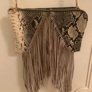 Faux snakeskin purse